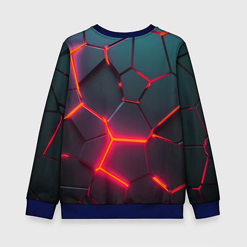 Детский свитшот TOYOTA 3D NEON ТОЙОТА 3Д ПЛИТЫ НЕОН / 3D-Синий – фото 2