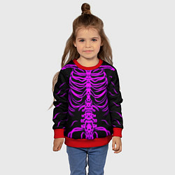 Свитшот детский Розовые кости, цвет: 3D-красный — фото 2