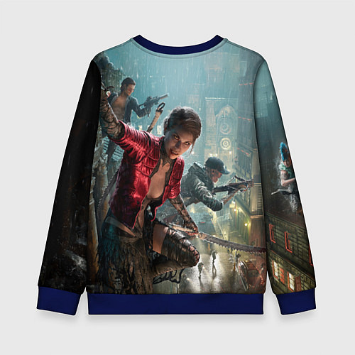 Детский свитшот Vampire: The Masquerade - Bloodhunt / 3D-Синий – фото 2