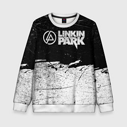 Детский свитшот Линкин Парк Лого Рок ЧБ Linkin Park Rock