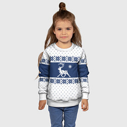 Свитшот детский Северный Олень звезда, цвет: 3D-белый — фото 2
