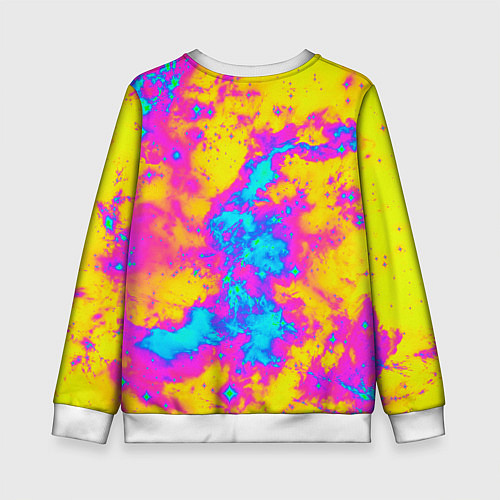 Детский свитшот Яркая абстракция космических красок / 3D-Белый – фото 2