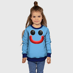 Свитшот детский Huggy Waggy smile, цвет: 3D-синий — фото 2