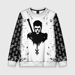 Свитшот детский Берсерк Berserk, цвет: 3D-белый