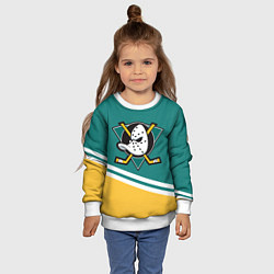 Свитшот детский Анахайм Дакс, NHL, цвет: 3D-белый — фото 2