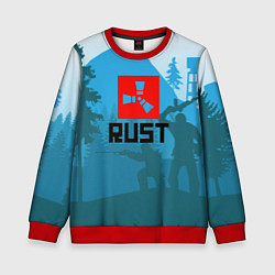 Свитшот детский Выживалка Раст, цвет: 3D-красный