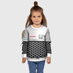 Свитшот детский HONDA Стальная решетка, цвет: 3D-белый — фото 2