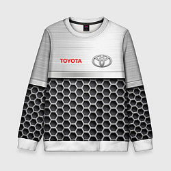 Свитшот детский Toyota Стальная решетка, цвет: 3D-белый