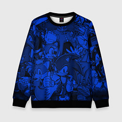 Детский свитшот SONIC BLUE PATTERN СИНИЙ ЁЖ