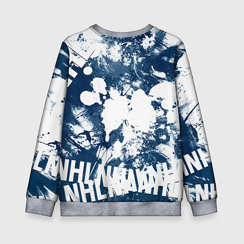 Детский свитшот Коламбус Блю Джекетс, Columbus Blue Jackets / 3D-Меланж – фото 2