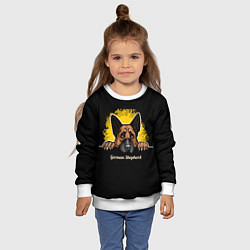Свитшот детский Немецкая Овчарка German Shepherd, цвет: 3D-белый — фото 2