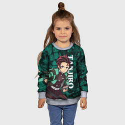 Свитшот детский ТАНДЖИРО, КЛИНОК РАССЕКАЮЩИЙ ДЕМОНОВ, цвет: 3D-меланж — фото 2