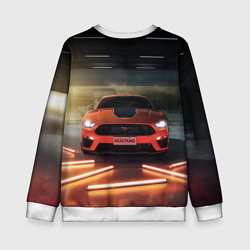 Детский свитшот Форд Мустанг, Ford Mustang / 3D-Белый – фото 2