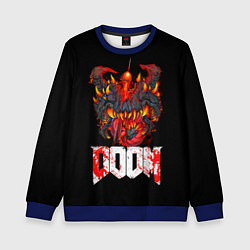 Свитшот детский Какодемон Cacodemon Doom, цвет: 3D-синий