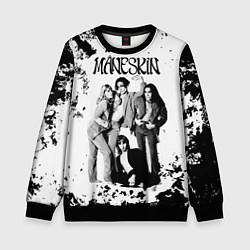 Свитшот детский Maneskin Монэскин, рок - группа, цвет: 3D-черный