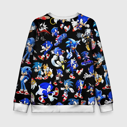 Детский свитшот SONIC PATTERN HERO СОННИК / 3D-Белый – фото 2