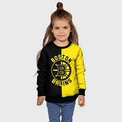 Свитшот детский Boston Bruins, Бостон Брюинз, цвет: 3D-черный — фото 2