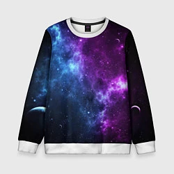 Свитшот детский NEON GALAXY НЕОНОВЫЙ КОСМОС, цвет: 3D-белый