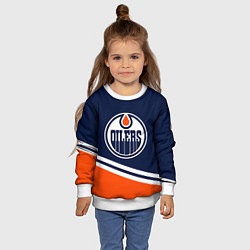 Свитшот детский Edmonton Oilers Эдмонтон Ойлерз, цвет: 3D-белый — фото 2