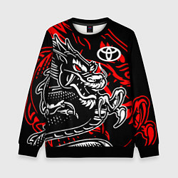 Свитшот детский TOYOTA DRAGON ТОЙОТА ДРАКОН, цвет: 3D-черный