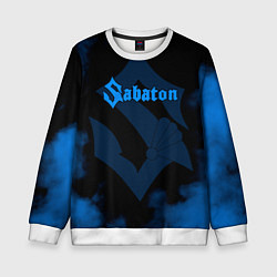 Свитшот детский Sabaton синий дым, цвет: 3D-белый