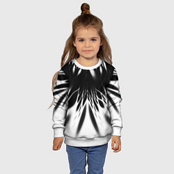 Свитшот детский Белый и черный - коллекция Лучи - Хуф и Ся, цвет: 3D-белый — фото 2