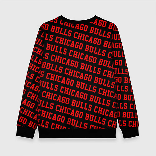 Детский свитшот Чикаго Буллз, Chicago Bulls / 3D-Черный – фото 2