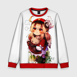 Детский свитшот Милая Кли дуется геншин импакт