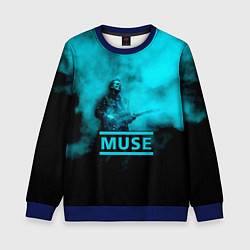 Детский свитшот Мэттью Беллами бирюзовый туман Muse