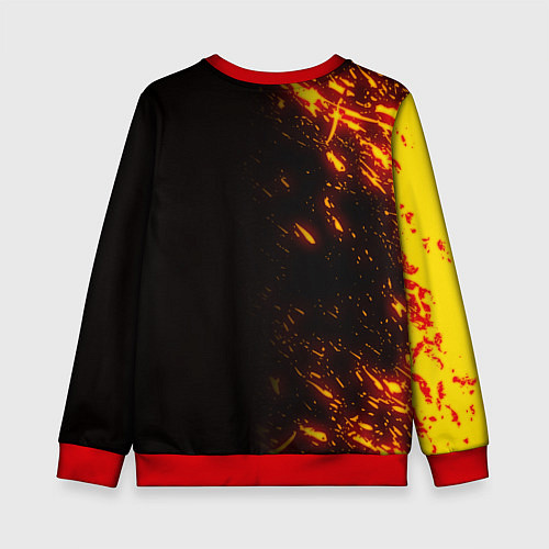Детский свитшот Serious Sam Fire Wave / 3D-Красный – фото 2