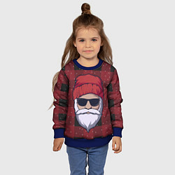 Свитшот детский SANTA HIPSTER САНТА ХИПСТЕР, цвет: 3D-синий — фото 2