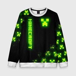 Детский свитшот MINECRAFT NEON LOGO CREEPER