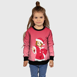 Свитшот детский Милашка в костюме Санты, цвет: 3D-черный — фото 2