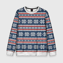 Детский свитшот Knitted Christmas Pattern