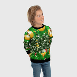 Свитшот детский Новогоднее Настроение Елка, цвет: 3D-черный — фото 2