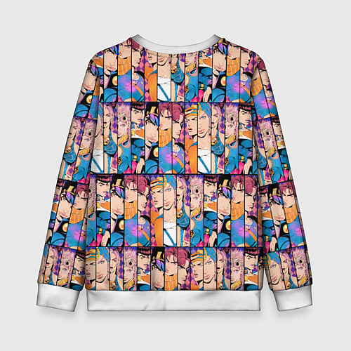 Детский свитшот JOJOS BIZARRE ADVENTURE HEROES ЦВЕТНОЙ / 3D-Белый – фото 2