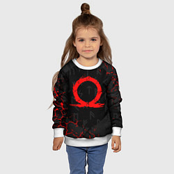 Свитшот детский GOD OF WAR CRATOS LOGO, цвет: 3D-белый — фото 2