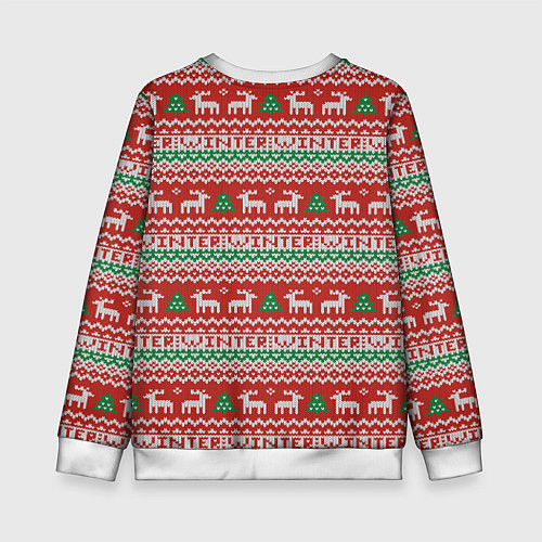 Детский свитшот Deer Christmas Pattern / 3D-Белый – фото 2