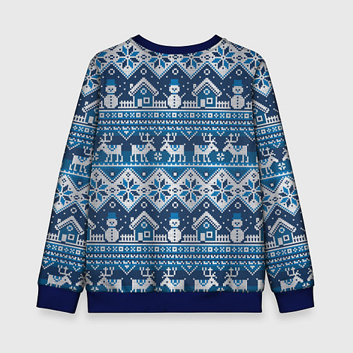 Детский свитшот Christmas Pattern / 3D-Синий – фото 2