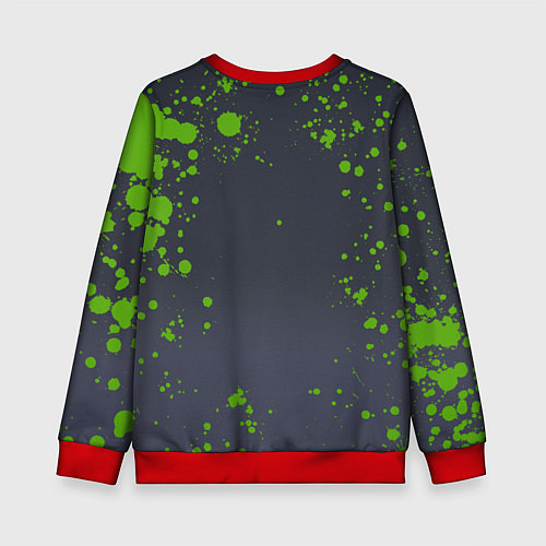 Детский свитшот Green Blood Metroid Dread / 3D-Красный – фото 2