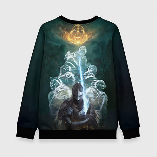Детский свитшот Elden Ring рыцарь и предшественники серии Souls El / 3D-Черный – фото 2
