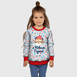 Свитшот детский Новый год 2022 С Новым Годом!, цвет: 3D-красный — фото 2