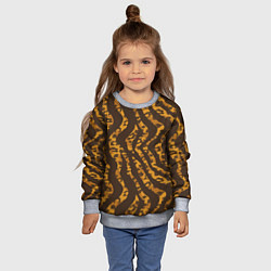 Свитшот детский Шкура тигра леопарда гибрид, цвет: 3D-меланж — фото 2
