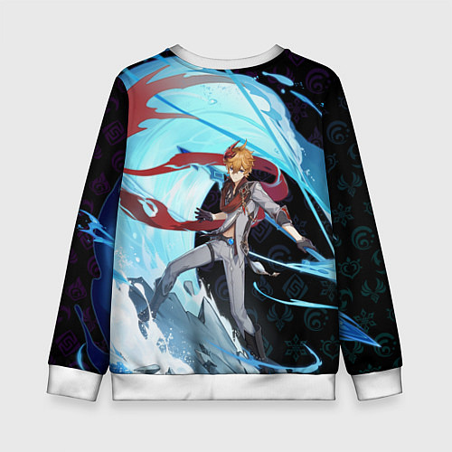 Детский свитшот ТАРТАЛЬЯ, GENSHIN IMPACT ГЕНШИН ИМПАКТ / 3D-Белый – фото 2