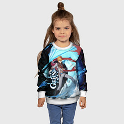 Свитшот детский ТАРТАЛЬЯ, GENSHIN IMPACT ГЕНШИН ИМПАКТ, цвет: 3D-белый — фото 2