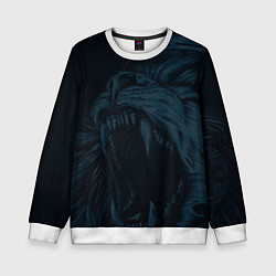 Свитшот детский Zenit lion dark theme, цвет: 3D-белый