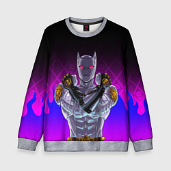 Свитшот детский JOJO KILLER QUEEN КОРОЛЕВА УБИЙЦА FIRE STYLE, цвет: 3D-меланж