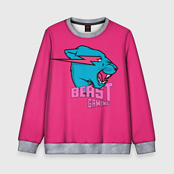 Детский свитшот Mr Beast Gaming Full Print Pink edition