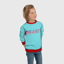 Свитшот детский Mr Beast Donut, цвет: 3D-красный — фото 2