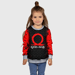 Свитшот детский GOD OF WAR КРАТОС ЛОГО, цвет: 3D-меланж — фото 2